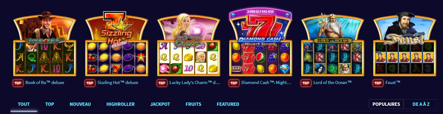 Les machines à sous de GAMETWIST CASINO